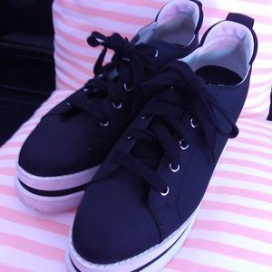 STEVE MADDEN Platform Chunky Heel black/white size 8.5